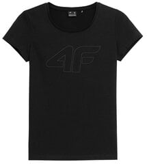 Marškinėliai moterims 4F 4FSS23TTSHF583, juodi kaina ir informacija | Vyriški marškinėliai | pigu.lt