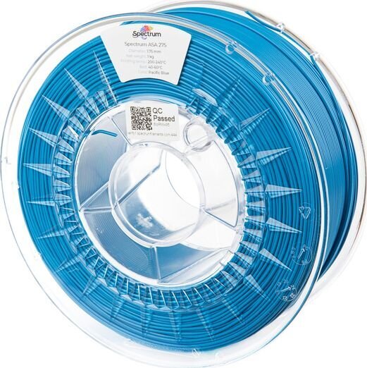 Filamentas Spectrum ASA 275 1.75mm 1kg Pacific Blue kaina ir informacija | Išmanioji technika ir priedai | pigu.lt