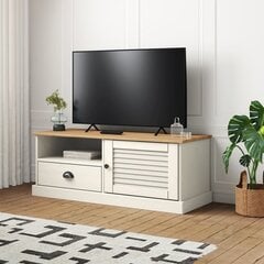 TV staliukas vidaXL, baltas/rudas kaina ir informacija | TV staliukai | pigu.lt
