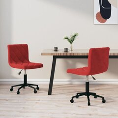 2-jų valgomojo kėdžių komplektas vidaXL, raudonas цена и информация | Стулья для кухни и столовой | pigu.lt