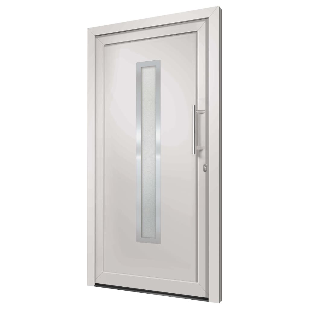 vidaXL Priekinės durys baltos spalvos 98x208cm kaina ir informacija | Lauko durys | pigu.lt
