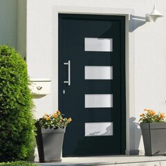 vidaXL Priekinės durys antracito spalvos 110x210cm 3056829 kaina ir informacija | Vidaus durys | pigu.lt