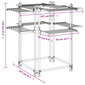 VidaXL skalbinių džiovykla, 107x107x120cm kaina ir informacija | Skalbinių džiovyklos ir aksesuarai | pigu.lt
