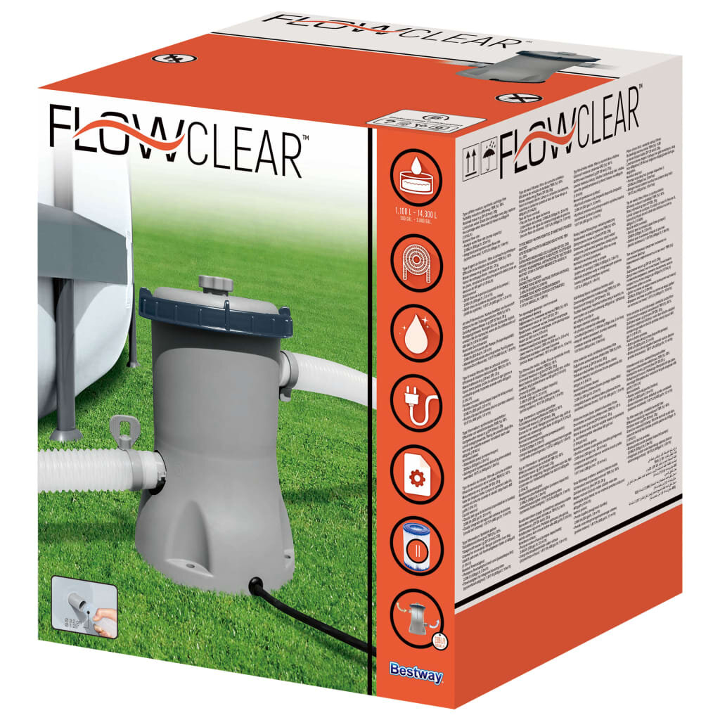 Baseino siurblys su filtru Bestway Flowclear, 1 vnt. kaina ir informacija | Baseinų filtrai | pigu.lt