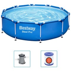 Baseinas Bestway Steel Pro, 305x76cm, be filtro kaina ir informacija | Baseinai | pigu.lt