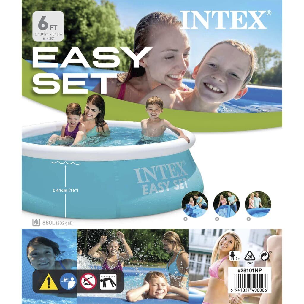 Baseinas Intex Easy Set, 183x51cm, be filtro цена и информация | Baseinai | pigu.lt