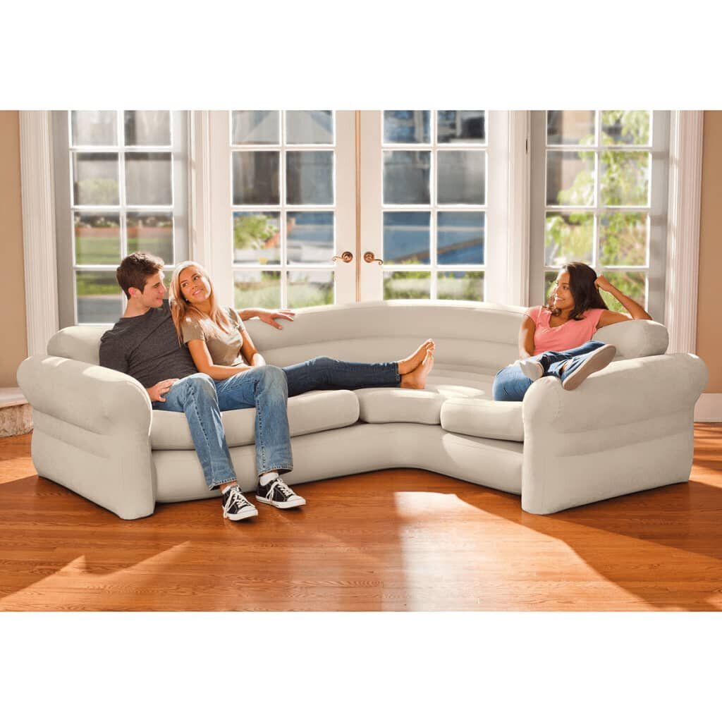 Pripučiama sofa Intex, smėlio kaina ir informacija | Pripučiami čiužiniai ir baldai | pigu.lt