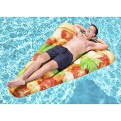 Plūduriuojantis čiužinys Bestway Pizza Party, 188x130cm, raudonas цена и информация | Надувные и пляжные товары | pigu.lt
