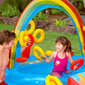 Pripučiamas baseinas Intex Rainbow Ring Play Center, 297x193x135cm, be filtro цена и информация | Baseinai | pigu.lt