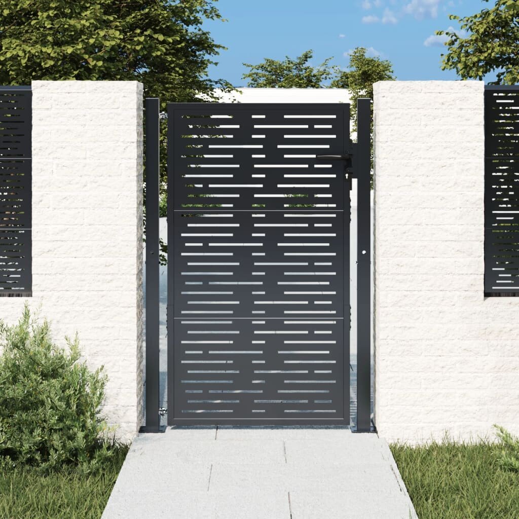 Sodo vartai vidaXL 105x130 cm kaina ir informacija | Tvoros ir jų priedai | pigu.lt