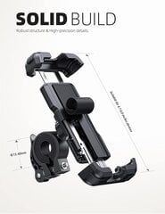 Lamicall Универсальный 360° Держатель для Велосипеда/Мотоцикла - Черный цена и информация | Держатели для телефонов | pigu.lt