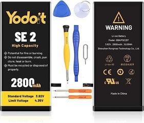 Аккумулятор Yodoit для iPhone SE, 2800 мАч цена и информация | Запчасти для телефонов и инструменты для их ремонта | pigu.lt