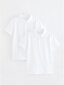 Polo marškinėliai berniukams School, balti, 2 vnt. цена и информация | Marškinėliai berniukams | pigu.lt