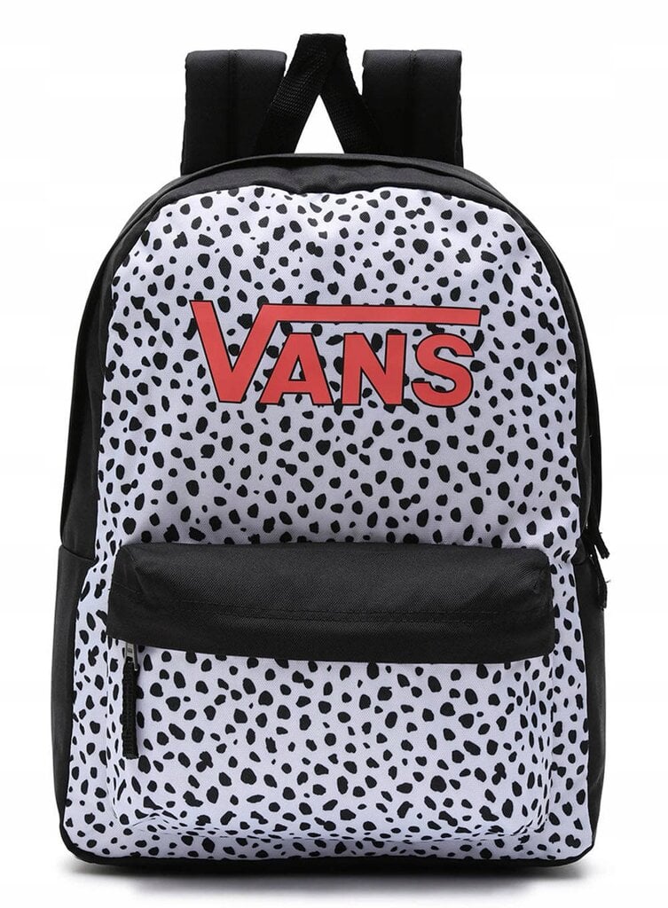 Mokyklinė kuprinė Vans Girls Realm Dalmatian Black/White, VN0A4ULTY28 цена и информация | Kuprinės mokyklai, sportiniai maišeliai | pigu.lt