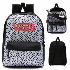 Mokyklinė kuprinė Vans Girls Realm Dalmatian Black/White, VN0A4ULTY28 цена и информация | Школьные рюкзаки, спортивные сумки | pigu.lt