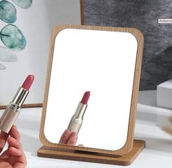 Зеркало, 22 x 14 см, светло-коричневое цена и информация | Косметички, косметические зеркала | pigu.lt