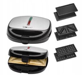 Clatronic ST/WA 3670 sandwich maker 800 W Black,Stainless steel цена и информация | Бутербродницы | pigu.lt