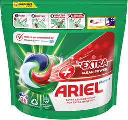 Капсулы для стирки Ariel Extra Clean, 36 шт. цена и информация | Средства для стирки | pigu.lt