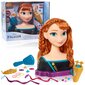 Plaukų modeliavimo galvos lėlė Deluxe Princess Anna Frozen + priedai kaina ir informacija | Žaislai mergaitėms | pigu.lt