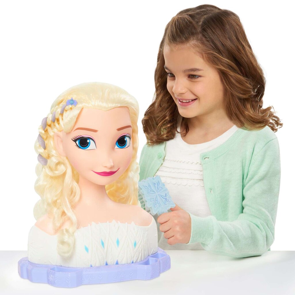 Plaukų modeliavimo lėlė Deluxe Princess Elsa Frozen + priedai kaina ir informacija | Žaislai mergaitėms | pigu.lt