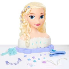 Plaukų modeliavimo lėlė Deluxe Princess Elsa Frozen + priedai цена и информация | Игрушки для девочек | pigu.lt