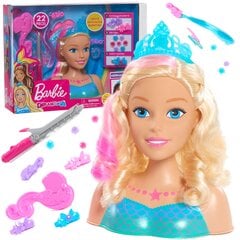 Stiliaus galvos lėlė Undinėlė Barbie Dreamtopia + priedai цена и информация | Игрушки для девочек | pigu.lt
