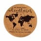 Pufas Gift Decor Pasaulio žemėlapis, rudas, 2 vnt kaina ir informacija | Sėdmaišiai ir pufai | pigu.lt