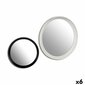 6-ių dalių sieninis veidrodis Gift Decor, baltas/juodas цена и информация | Veidrodžiai | pigu.lt