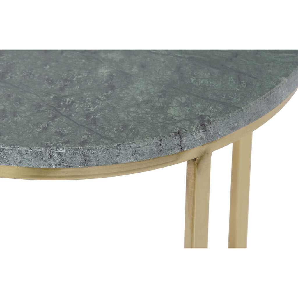 2-jų dalių šoninių staliukų komplektas DKD Home Decor, žalias/auksinis kaina ir informacija | Kavos staliukai | pigu.lt