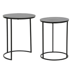 2-jų dalių šoninių staliukų komplektas DKD Home Decor, juodas kaina ir informacija | Kavos staliukai | pigu.lt
