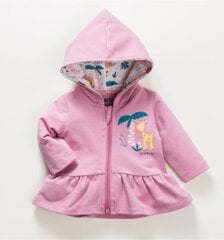 Толстовка для девочки Жираф 62 см, розовая цена и информация | Свитеры, жилетки, пиджаки для девочек | pigu.lt