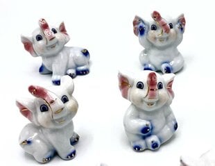 Porcelianinių figūrėlių rinkinys Šunys, 4 vnt. kaina ir informacija | Interjero detalės | pigu.lt