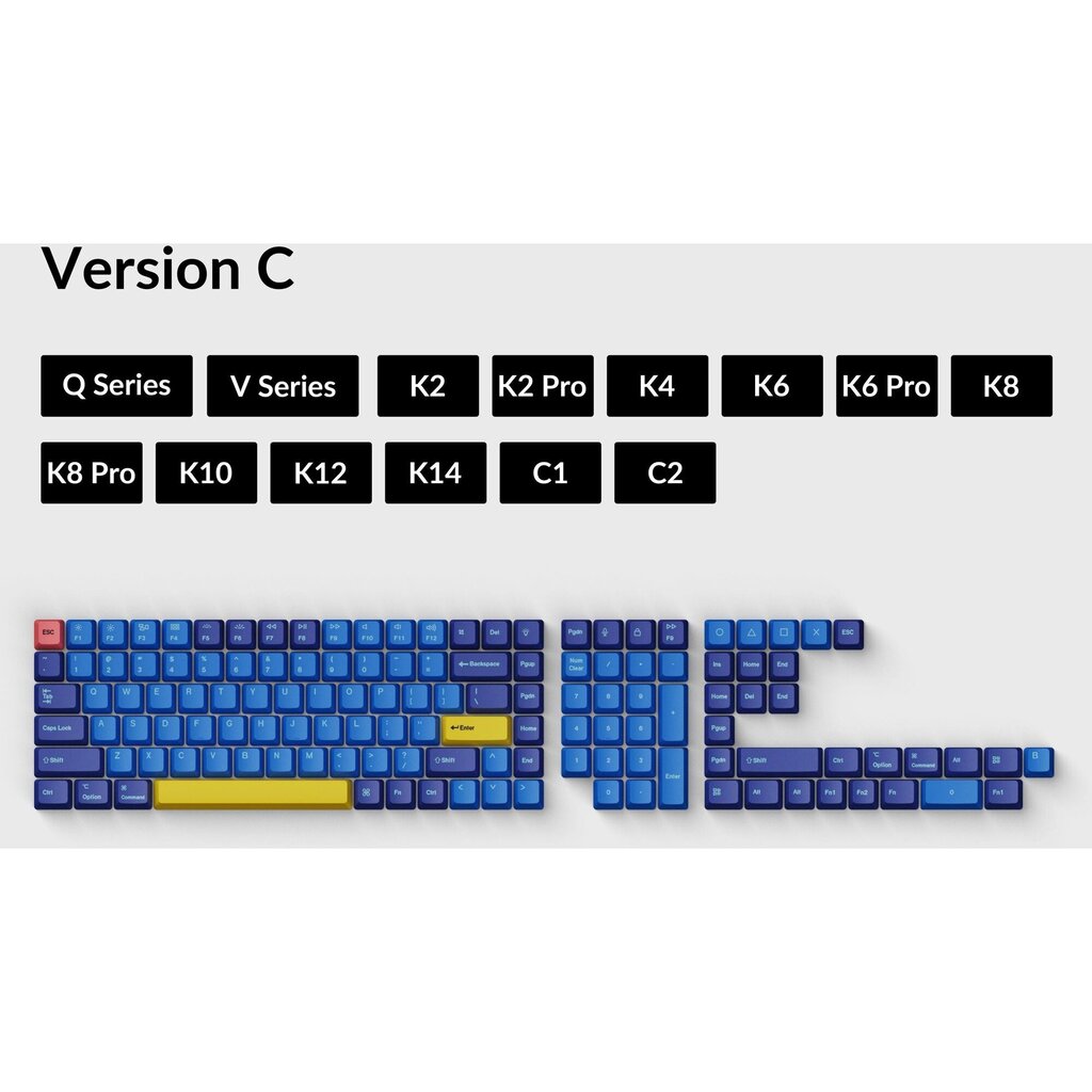Keychron Keycap Full Set OEM Dye-Sub PBT kaina ir informacija | Klaviatūros | pigu.lt
