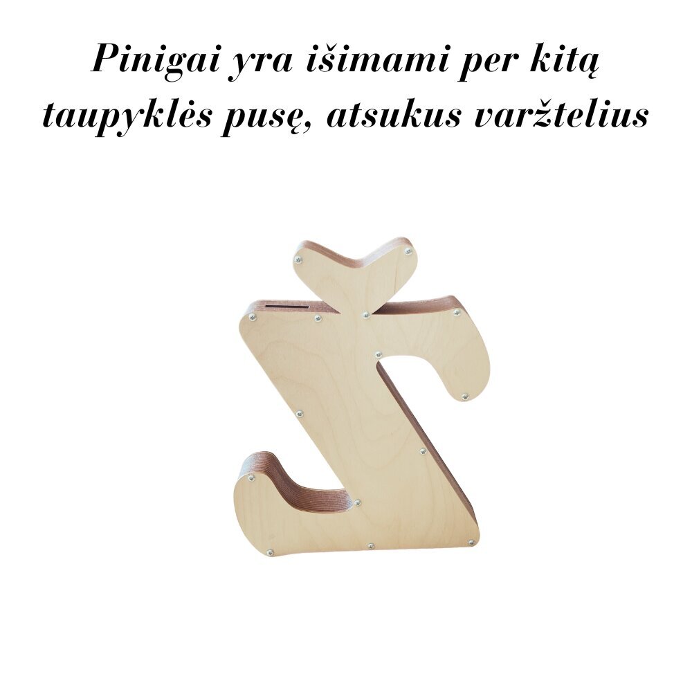 Taupyklė Raidė Ž, 20 cm kaina ir informacija | Originalios taupyklės | pigu.lt