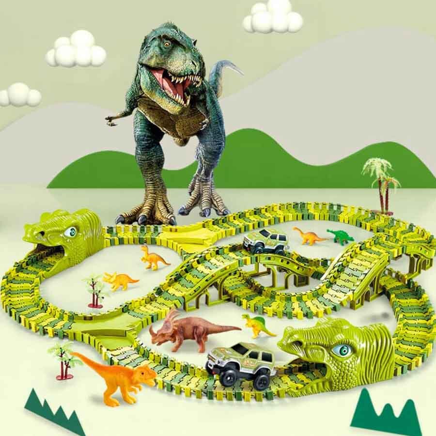 Dinozaurų parko lenktynių trasa kaina ir informacija | Žaislai berniukams | pigu.lt