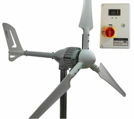 Horizontalios ašies vėjo generatorius IstaBreeze® I-2000 W, 48 V, su hibridiniu krovimo valdikliu, trijų sparnų kaina ir informacija | Elektros generatoriai | pigu.lt