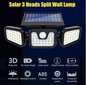 Gatvės lauko LED saulės šviestuvas su judesio ir sutemų jutikliu KX4995 цена и информация | Lauko šviestuvai | pigu.lt