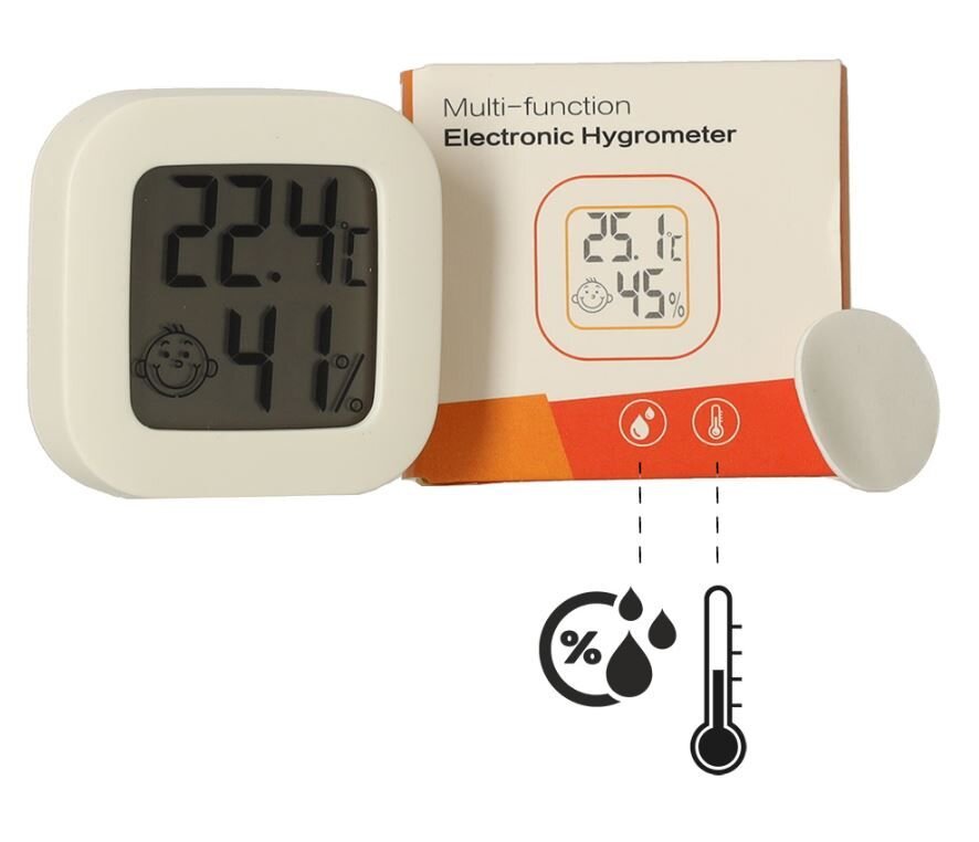 Kambario drėgmės ir šilumos matavimo termometras kaina ir informacija | Drėgmės, temperatūros, pH, ORP matuokliai | pigu.lt