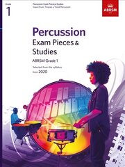 Percussion Exam Pieces & Studies, ABRSM Grade 1: Selected from the syllabus from 2020 цена и информация | Книги об искусстве | pigu.lt