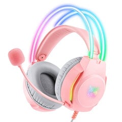 Игровые наушники ONIKUMA X26, розовые цена и информация | Теплая повязка на уши, черная | pigu.lt