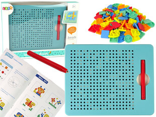 Magnetinė lenta su priedais Lean Toys, 112 d. цена и информация | Развивающие игрушки | pigu.lt