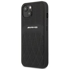 AMG AMHCP13MOSDBK iPhone 13 6.1" czarny|black hardcase Leather Curved Lines цена и информация | Чехлы для телефонов | pigu.lt