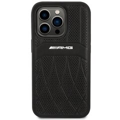 AMG AMHMP14LOSDBK iPhone 14 Pro 6.1" czarny|black hardcase Leather Curved Lines MagSafe цена и информация | Чехлы для телефонов | pigu.lt