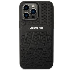 AMG AMHMP14XOSDBK iPhone 14 Pro Max 6,7" czarny|black hardcase Leather Curved Lines MagSafe цена и информация | Чехлы для телефонов | pigu.lt