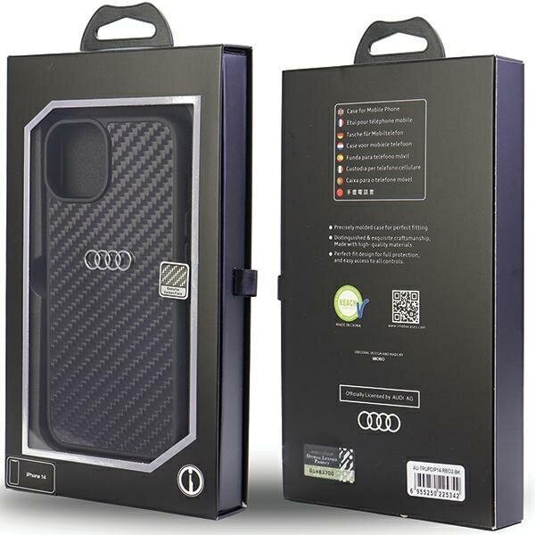 Audi Carbon Fiber Case kaina ir informacija | Telefono dėklai | pigu.lt