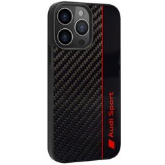 Audi Carbon Fiber Stripe iPhone 13 Pro | 13 6.1" czarny|black hardcase AUS-TPUPCIP13P-R8|D1-BK цена и информация | Чехлы для телефонов | pigu.lt