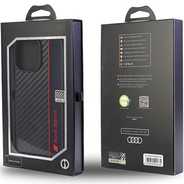 Audi Carbon Fiber Stripe Case цена и информация | Telefono dėklai | pigu.lt