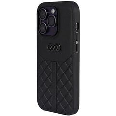 Audi Genuine Leather iPhone 14 Pro 6.1" czarny|black hardcase AU-TPUPCIP14P-Q8|D1-BK цена и информация | Чехлы для телефонов | pigu.lt