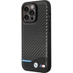 Etui BMW BMHCP13L22NBCK iPhone 13 Pro | 13 6.1" czarny|black hardcase Leather Carbon цена и информация | Чехлы для телефонов | pigu.lt