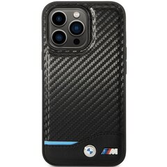 Etui BMW BMHCP13L22NBCK iPhone 13 Pro | 13 6.1" czarny|black hardcase Leather Carbon цена и информация | Чехлы для телефонов | pigu.lt